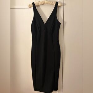 Lulu's Classic Black Midi Dress